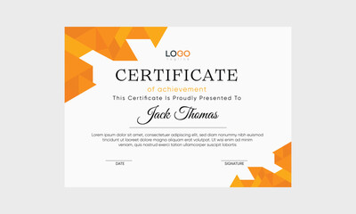 award certificate vector. professional certificate template vector