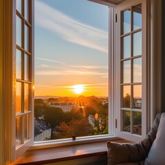 window in the morning background