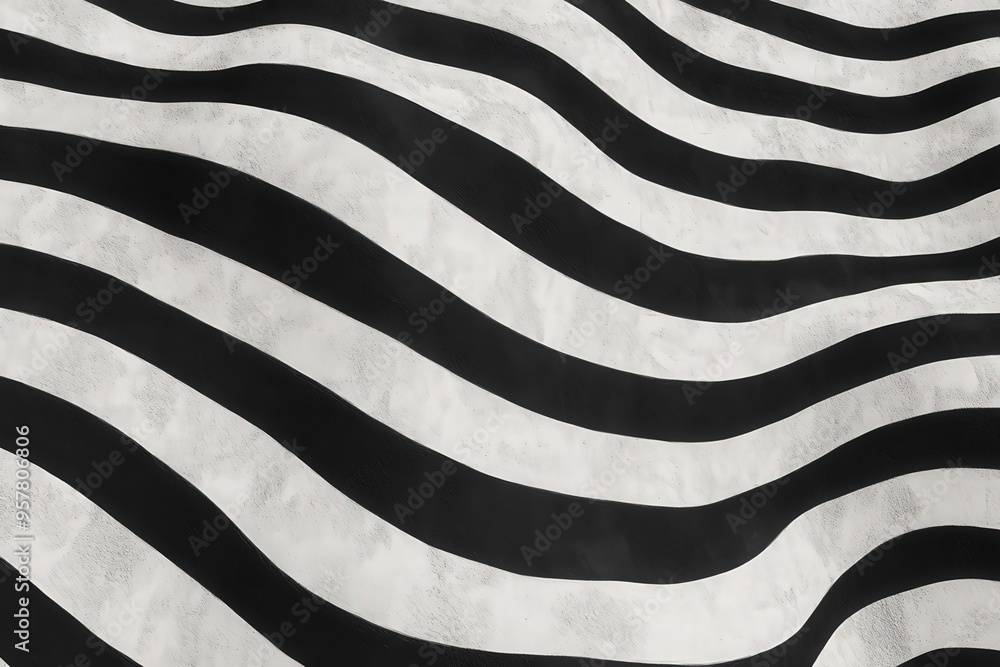 Poster elegant black and white waves create a modern, abstract design suitable for various creative project
