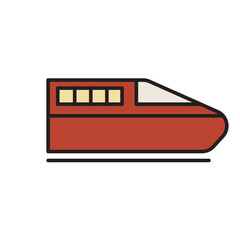 Bullet Train for Transportation Icon