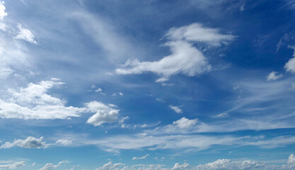 Blue sky with white clouds