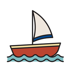 Sail Boat for Transportation Icon