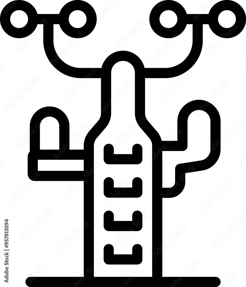 Poster this icon of a cat tree with a cactus scratching post is perfect for websites and apps related to pe