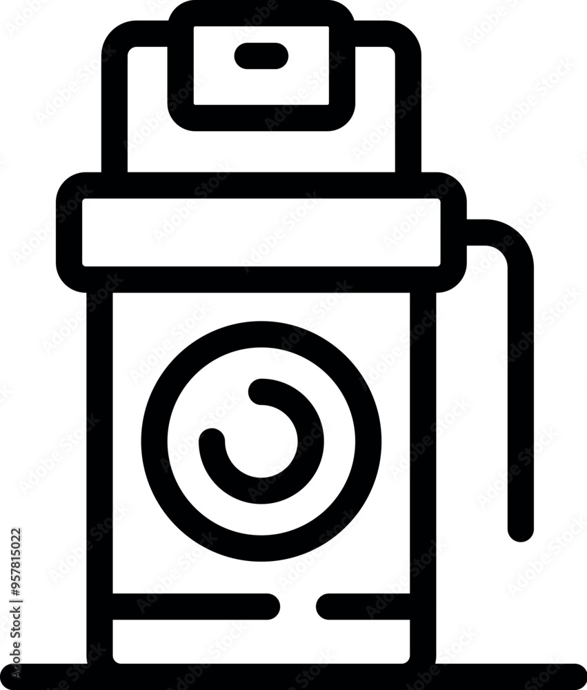 Poster simple vector icon of an electric car charging station with a display showing battery status
