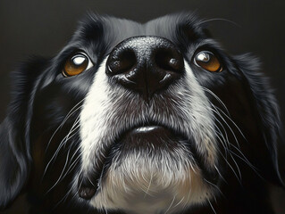 Photorealistic Close-Up of a Cute Dog with Detailed Fur and Expressive Eyes for an Adorable Visual