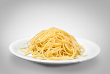 Tasty fresh pasta with sauce and cheese