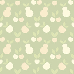 Seamless botanical pattern with fruits vector illustration 