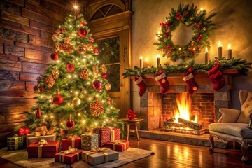 christmas tree with gifts