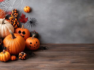 Halloween festive theme advertising image featuring a vibrant mix of seasonal colors