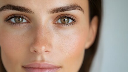 Obraz premium Close up View of Subtle Swelling on Patient s Cheek Post Procedure