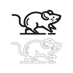 Rat icon art vector illustration