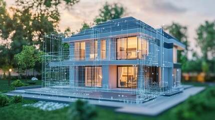 Obraz premium A detailed inspection of modern home features, including smart home systems and energy-efficient appliances, conducted by a professional inspector