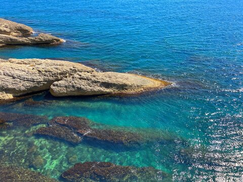 Rocky coast of Mediterranean sea