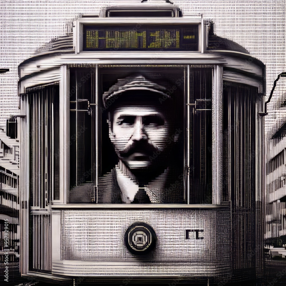 Poster 27 ascii art x macrorealism the tram driver’s face is hyper re