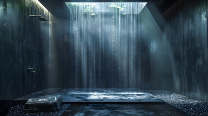 minimal design walk shower are simplicity, functionality, and clean lines with a focus on natural materials and subdued colors 