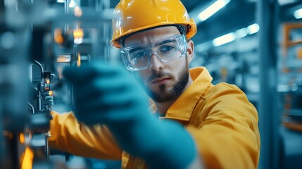 Factory Worker Experiencing Wrist Strain from Repetitive Assembly Line Work