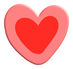 Cute red heart Y2k 3d Kpop