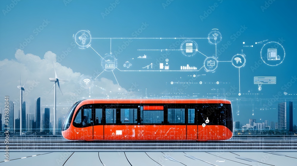 Poster innovative iot powered public transportation system with seamless digital commuting solutions