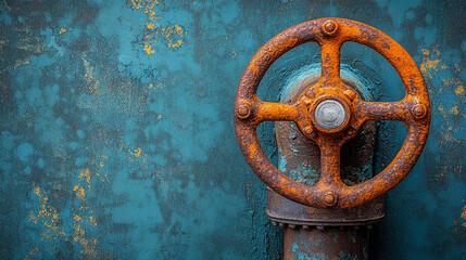 rusted lead pipe showcasing intricate details of corrosion. The image highlights the textures and decay, symbolizing aging infrastructure, deterioration, and the passage of time
