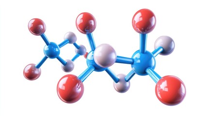 Obraz premium Chemical structure of an ionic compound, with positive and negative ions clearly indicated and bonded
