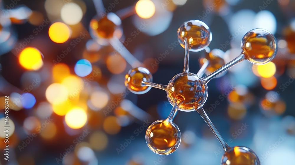 Poster close-up of an ionic bond in a lab simulation, with detailed labeling of charges and electron positi