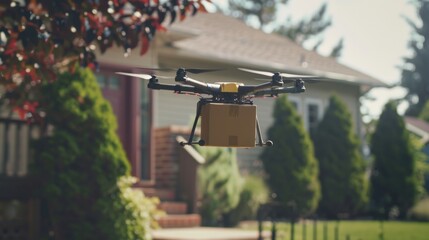 The Future Arrival. Innovative drone delivery to a suburban residence concept