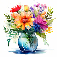 bouquet of flowers in vase