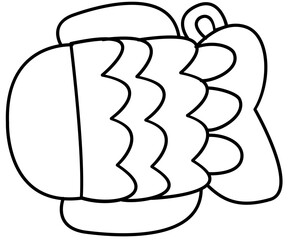 Cute Baby Shower Outline Element 
