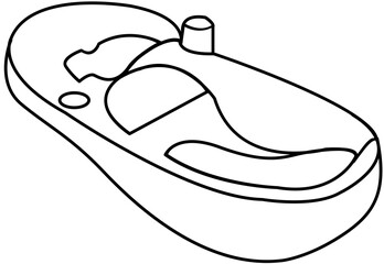 Cute Baby Shower Outline Element 
