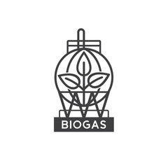 illustration of biogas, biogas alternative energy, vector art.
