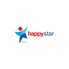 Happy star logo