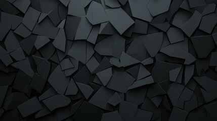 Obraz premium A stunning abstract illustration showcasing shattered debris and broken black triangles, perfect for a modern background.