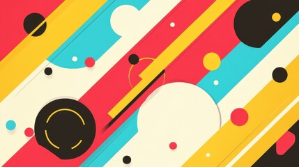 Obraz premium Vibrant abstract design featuring overlapping lines and circles, perfect for modern digital artwork and creative projects.