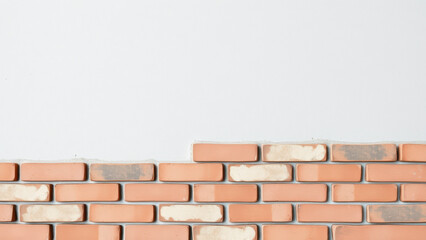 Obraz premium Brick Wall with White Background
