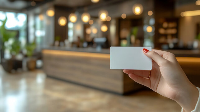 two women's hands exchanging a business card, symbolizing professional networking, connection, and trust. The gesture captures the essence of formal introductions and business relationships