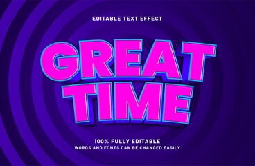 editable text effect in simple and modern text style