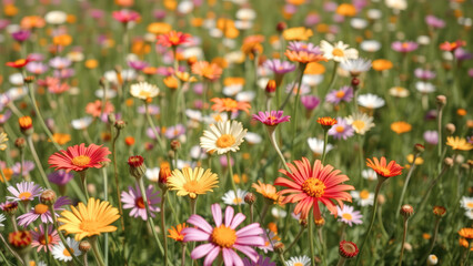 Fototapeta premium Colorful Wildflowers in a Field