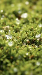 Water Drops on Moss