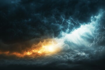 Obraz premium Storm Cloud with Silver Lining