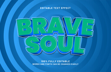 editable text effect in simple and modern text style