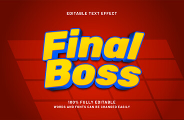 editable text effect in kids and game text style