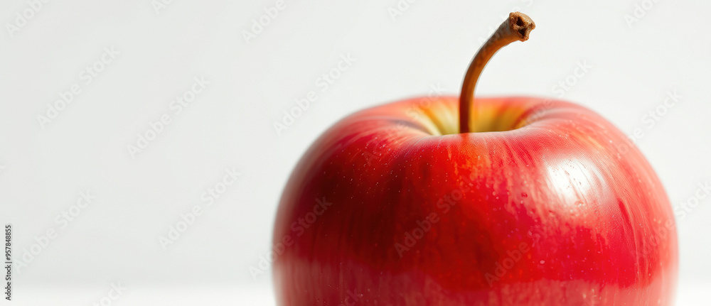 Sticker Red Apple Close Up