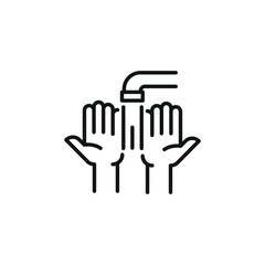 Hand Washing icon. Simple hand washing icon for social media, app, and web design. Vector illustration