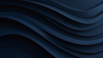 Blue Navy Paper Art with Abstract Waves