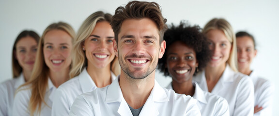 Fototapeta premium Diverse Team of Medical Professionals Smiling