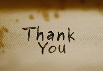 the word thank you