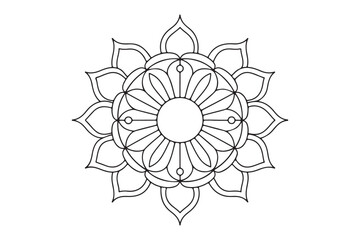 Decorative Ornamental luxury mandala Background Design, tattoo, Islam, Arabic. Coloring book page.