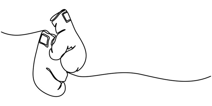 recommend clip art: Boxing glove in one continuous single line art drawing style isolated on white background, Boxing gloves line.one line continuous draw, Continuous one line drawing of Boxing gloves.
