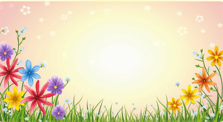 Obraz premium grass and flowers