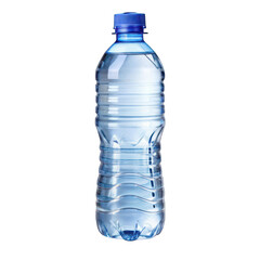 Water in plastic bottle isolated on transparent background